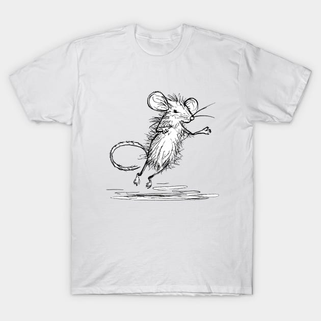 Cute jumping mouse T-Shirt by Salogwyn